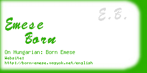 emese born business card